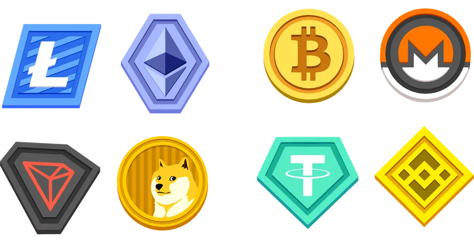 Sämtliche Symbole – Cryptos
