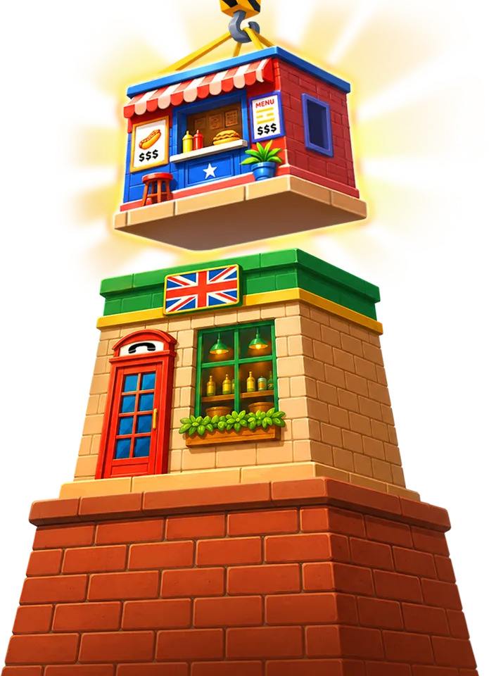Der fertig gebaute Turm â MegaBlock Empire