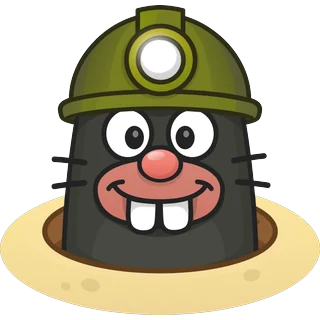 Maulwurf mit grĂŒnem Helm â Topo Mole