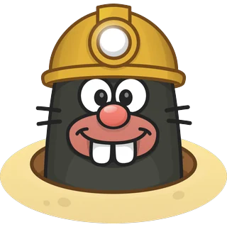 Maulwurf mit gelbem Helm â Topo Mole